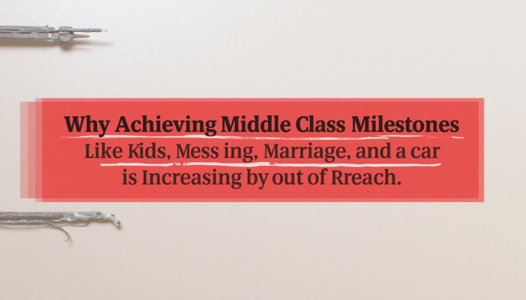 Why Achieving Middle-Class Milestones Like Kids, Marriage, and a Car Is Increasingly Out of Reach